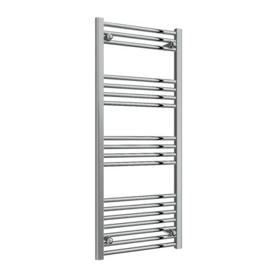 Reina Capo Flat Heated Designer Ladder Towel Rail1200 X 500 mmChrome from B&Q
