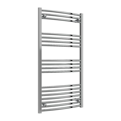 Reina Capo Curved Heated Designer Ladder Towel Rail1200 X 600 mmChrome from B&Q