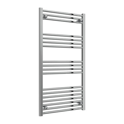 Reina Capo Flat Heated Designer Ladder Towel Rail1200 X 600 mmChrome from B&Q