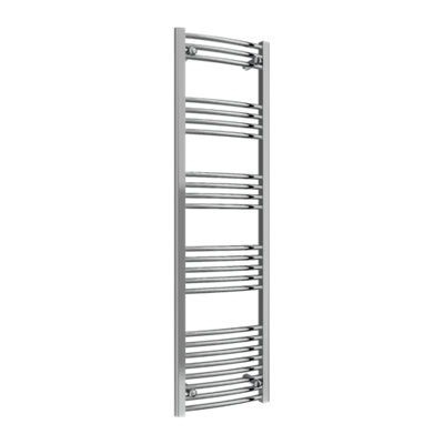 Reina Capo Curved Heated Designer Ladder Towel Rail1600 X 400 mmChrome from B&Q