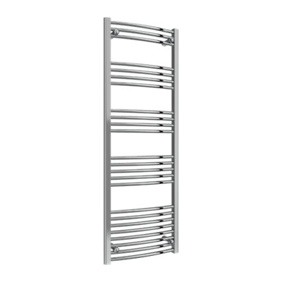 Reina Capo Curved Heated Designer Ladder Towel Rail1600 X 500 mmChrome from B&Q
