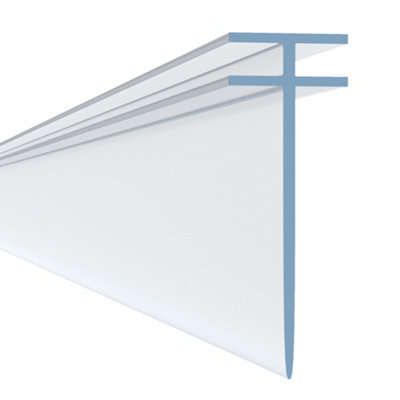 Hnnhome T Profile Channel Shower Screen Seal Strip For Folding Straight Glass 2.2 Meter