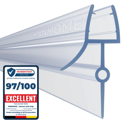 B&Q -  Bath Shower Screen Door Seal Strip Straight For 6-8 mm Glass Up To 28 mm Gap