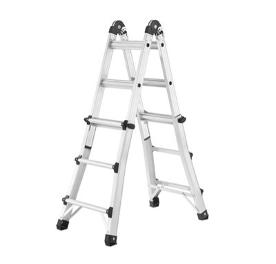 PureLifestyleWonders Aluminium Multipurpose Ladder 4X3 M80 from B&Q