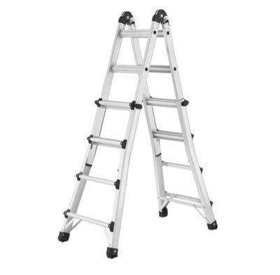 PureLifestyleWonders Aluminium Multipurpose Ladder 4X4 M80 from B&Q
