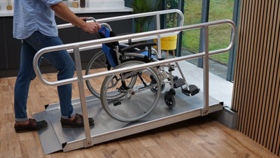 The Ramp People Wheelchair Ramp With Handrails 10Ft Access Ramp For WalkersWheelchairsMobility Scooters Outdoor Ramp from B&Q