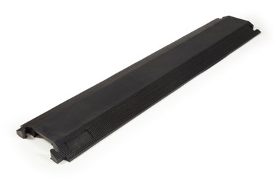 B&Q -  Cable Cover Black 1M Channel 80mm X 25mm Rubber Floor Cable Protector