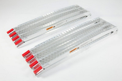 The Ramp People Folding Loading Ramps Mesh Surface 226Cm X 28.5Cm X 680Kg Aluminium Atv Quad Bike Trailer Van Loading from B&Q