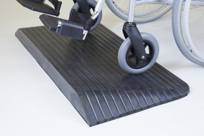 The Ramp People Threshold Ramp Rubber  25mm100mm (2.5"/63.5mm) Wheelchair Ramp Step Kerb Doorstep from B&Q