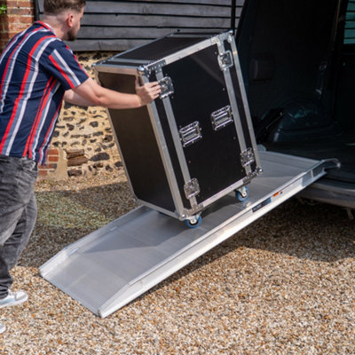 The Ramp People Aluminium Heavy Duty Van Ramp Wide 2.1M 800Kg Capacity Portable Loading Ramp from B&Q
