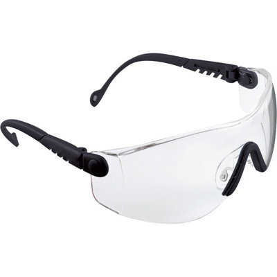 B&Q -  Op-Tema Black Clear-Lens Safety Glasses