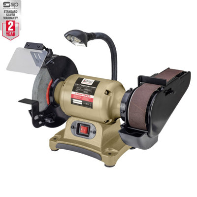 Sip 8 Inch X 2 Inch Bench Grinder / Linisher from B&Q
