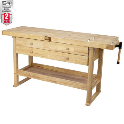 Sip Professional Hardwood 4-Drawer Workbench from B&Q