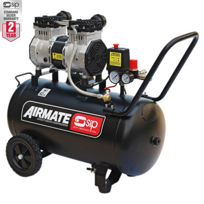 Sip Dd 2Hp 50Ltr Low Noise Oil-Free Compressor from B&Q