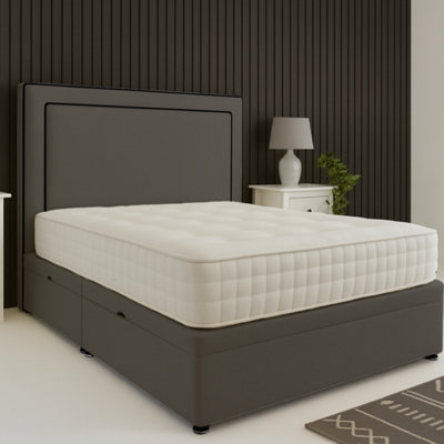  - Urban TexturesSavoy Edge Ottoman Bed Headboard Side Lift: Boucle Grey