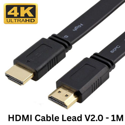 B&Q Hdmi Cable Lead V2.0 High Speed 4K - 1M