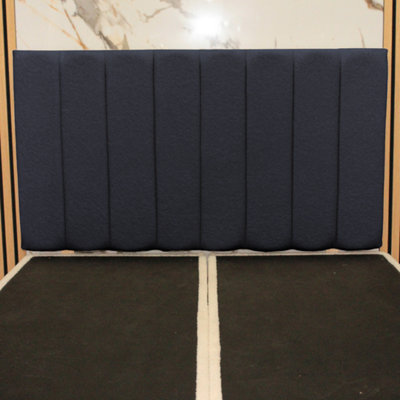Urban TexturesApollo Luxury 26" High Boucle Fabric Upholstered Line HeadboardNavy from B&Q