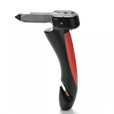 Car Handle Mobility Aid Cane Flashlight Emergency Glass Breaker Hammer Cutter from B&Q
