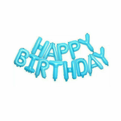 Happy Birthday Balloons Foil Letter Balloon Banner Bunting Party Self Inflating Sky from B&Q