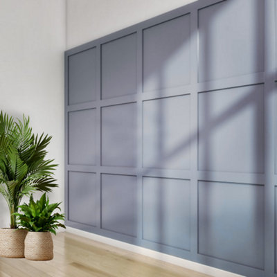  - Urban Textures Mdf Shaker Wall Panelling Kit (H)1200mm (W)90mm (T)8mm5 Panels