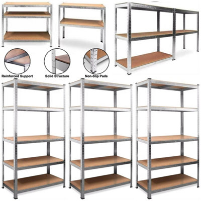 Heavy Duty 5-Tier Boltless Racking Shelving Unit For GarageShed And Workshop150 X 70 X 30 CmGalvanised875Kg Capacity from B&Q