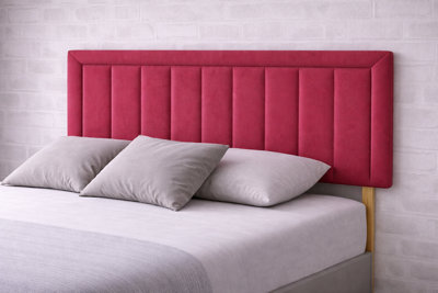 Strutted Urban Textures Mrn Plush Velvet Upholstered Headboard 20 Inch Height from B&Q