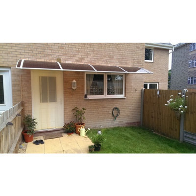 Canofix UK Canofix Door Canopy Pc 4000 Width X 1270 Projection (Grey BracketBronze Sheet) from B&Q