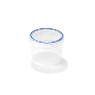 B&Q -  Twist Clear Round Plastic Easy Clean Reusable Airtight Food Storage Container 360Ml