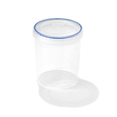 Locknlock Twist Clear Round Plastic Easy Clean Reusable Airtight Food Storage Container 900Ml from B&Q