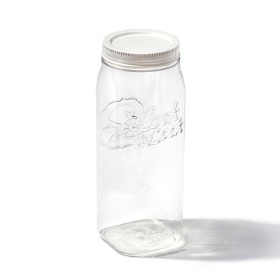 Locknlock Door Pocket Clear Square Plastic Airtight Reusable Food Storage Canister 1.3L from B&Q