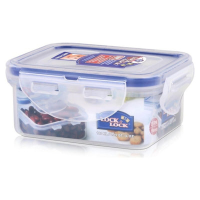Lock & Classics Rectangular Food Container with Leak 180ml, Transparent - Image 13
