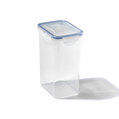Locknlock Classic Clear Rectangular Plastic Reusable Airtight Food Storage Container 1.3L from B&Q