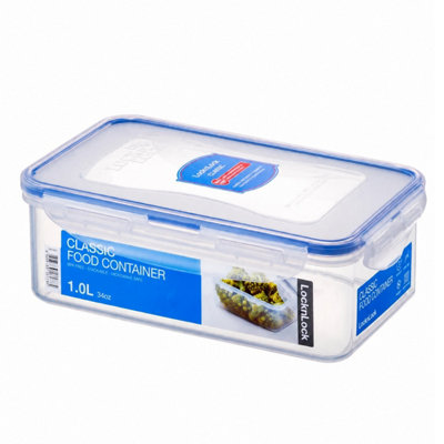 LocknLock 1L Airtight Food Storage Containers With Lid Clip Top Bpa Free Plastic
