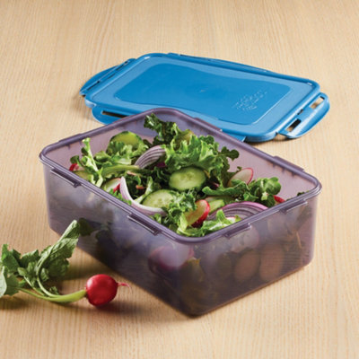 Locknlock Eco Clear Rectangular Recycled Plastic Reusable Airtight Food Storage Container 2.6L from B&Q