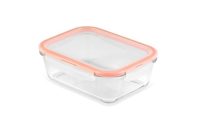 Locknlock Ovenglass Clear Rectangle Glass Dishwasher Safe Airtight Food Storage Container 1L from B&Q
