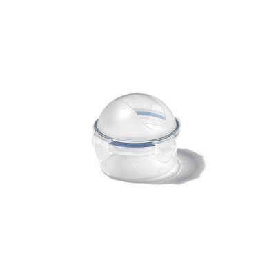 B&Q -  Classic Clear Domed Plastic Easy Clean Airtight Reusable Food Storage Container 300Ml