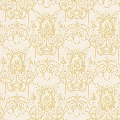 B&Q -  White Flower Damask Wallpaper Textured Metallic Paste The Wall Vinyl