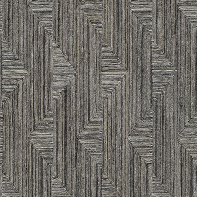 B&Q -  Did Retro String Motif Black Wallpaper