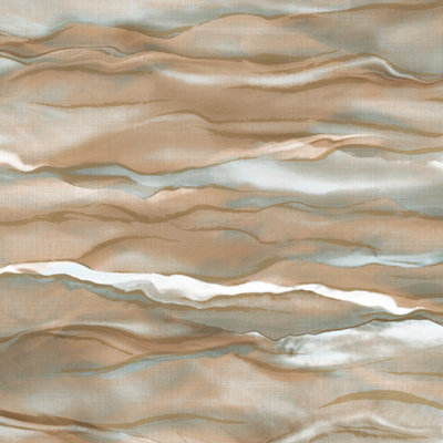 B&Q -  Did Desert Sands Bronze & Green Wallpaper