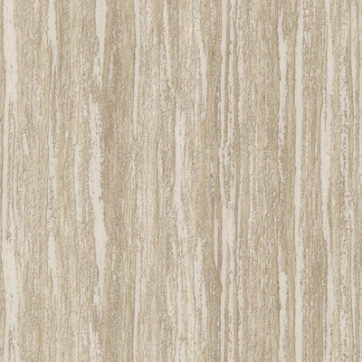 B&Q -  Did Wood Grain Antique Gold Wallpaper