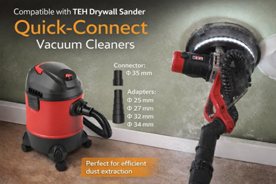 880W Electric Drywall Sander Wall Surface Putty Grinding Tool Dustless ...
