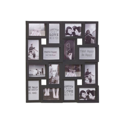 Urbn-Living Black16-Frames Multi Collage Photo Frames from B&Q