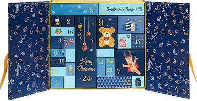 B&Q Elegant And Reusable 24-Day Advent Calendar, For Christmas Preparations, Home Decor, And Gift Storage