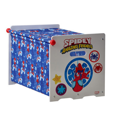 Marvel Spidey And Amazing Friends Storage Box - Easy To Assemble Toy Chest For Kids - Sturdy & Durable Design