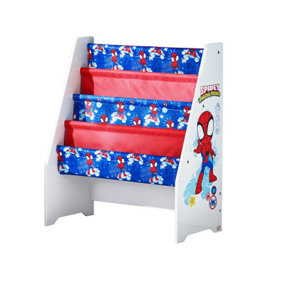 Marvel Spidey And Amazing Friends Book Storage Rack - Easy To Assemble Kids' Bookshelf - Sturdy Organizer For Children's Books