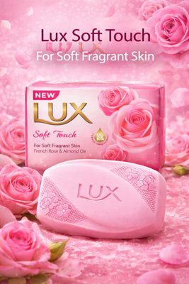 B&Q -  Lux Soft Touch Soap Bar 3Pk With French Rose & Almond Oil