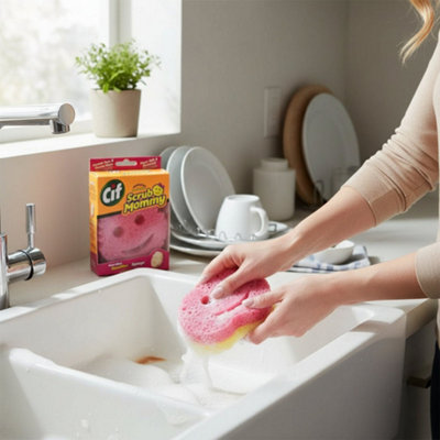 Scrub Daddy Scrub Mommy Cif Dual Sided Scrubber For Tough Kitchen Cleaning from B&Q