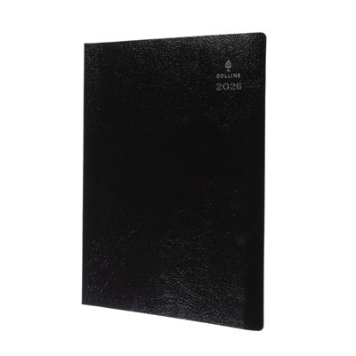 B&Q -  CollinsLeadership2026 12 Month Calendar Year PlannerWeek-To-View With 1/4 Hourly Appointments DiaryA4Black
