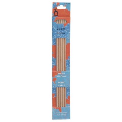 Groves Of Thames Maple De Kp 20Cmx4.00Knitting Pins: Double-Ended: Set Of Five: Maple: 20Cm X 4.00mmPony from B&Q