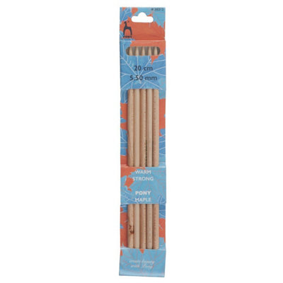 Groves Of Thames Maple De Kp 20Cmx5.50Knitting Pins: Double-Ended: Set Of Five: Maple: 20Cm X 5.50mmPony from B&Q